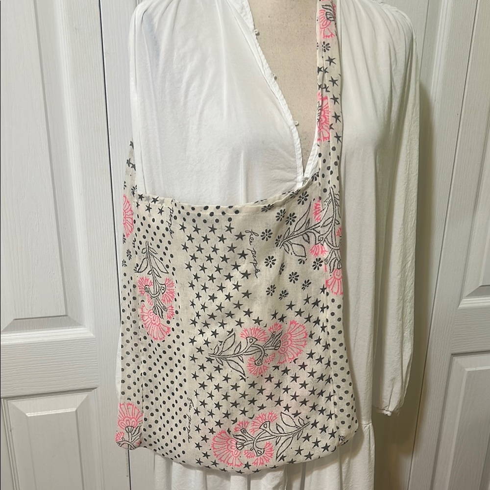 Free People Floral and Star Patterned Shoulder Tote Bag